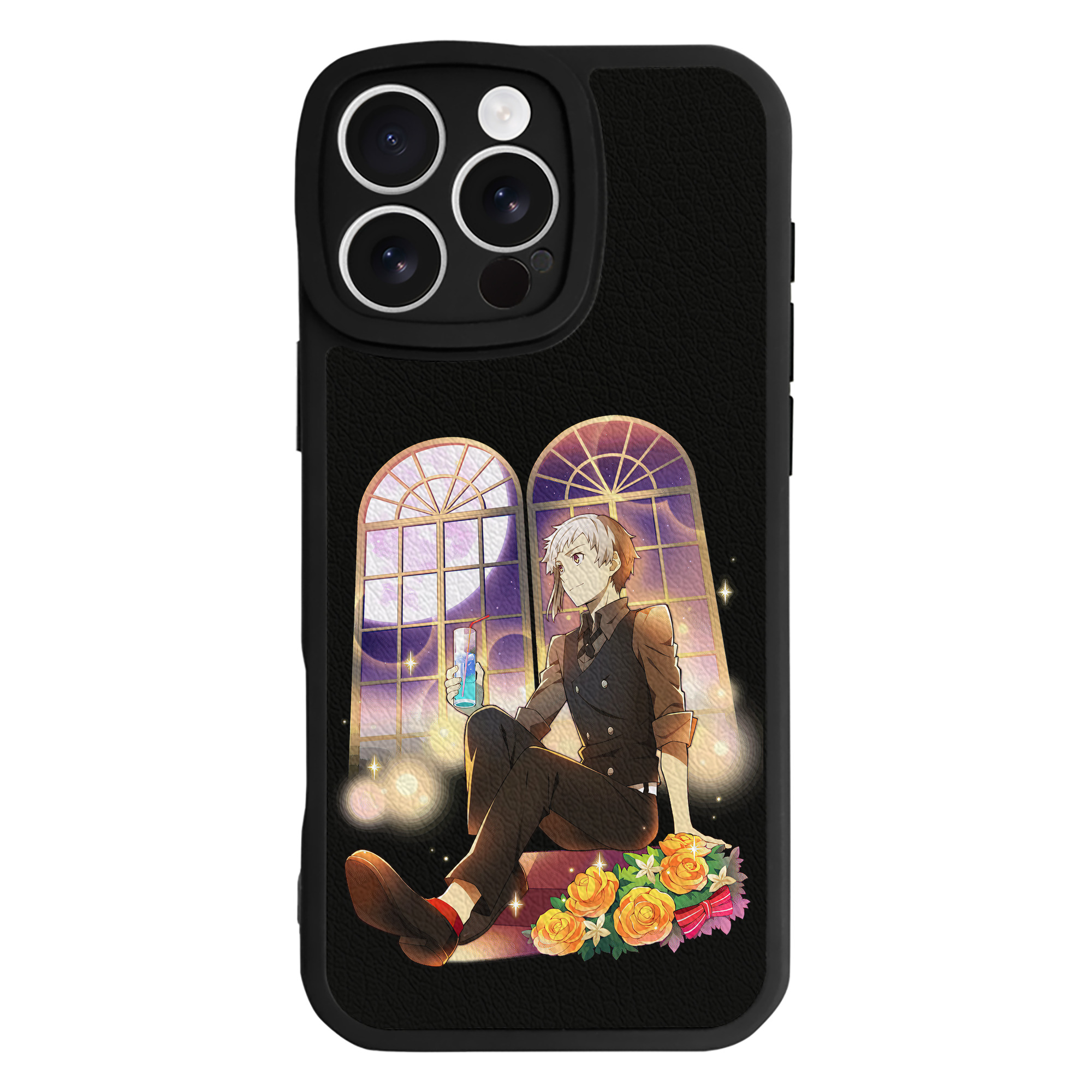 （画像用） 文豪ストレイドッグス Bungo Stray Dogs 【iPhone 16シリーズ対応】シリコンスマホケース（レザー調） 材質：シリコン